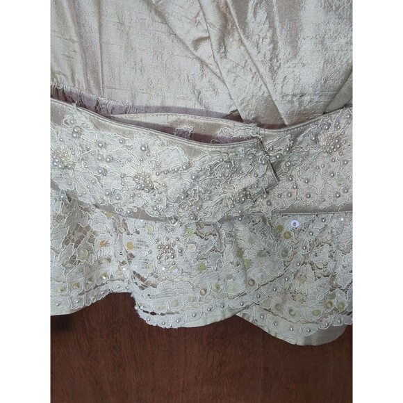 NOS vintage Saint Romei sz 10 light pink 100% silk two piece suit w/belt - Picture 13 of 16